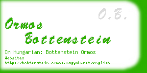 ormos bottenstein business card